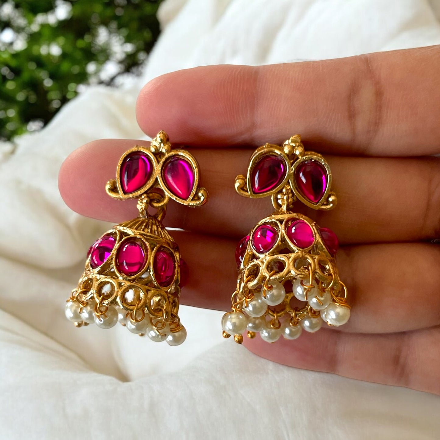 Classic Maanga Necklace Set -Pink
