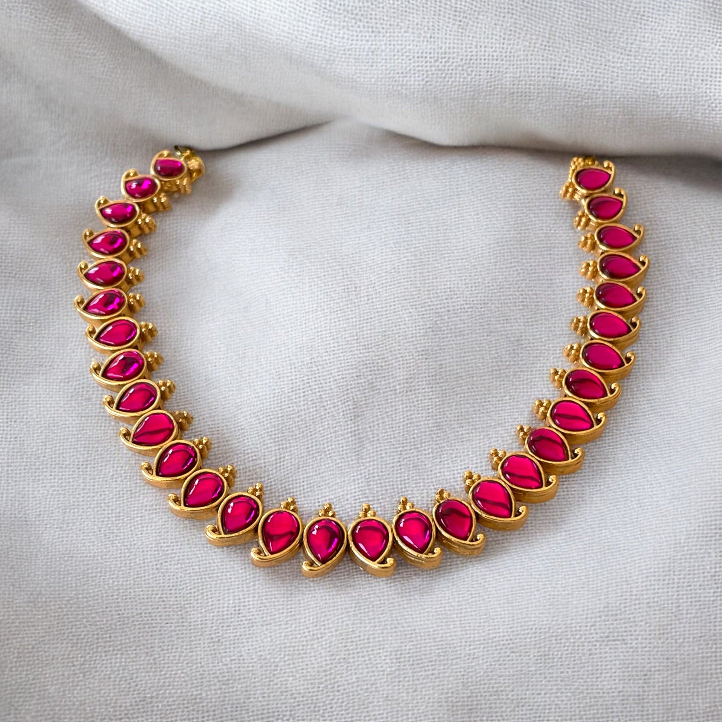 Classic Maanga Necklace Set -Pink