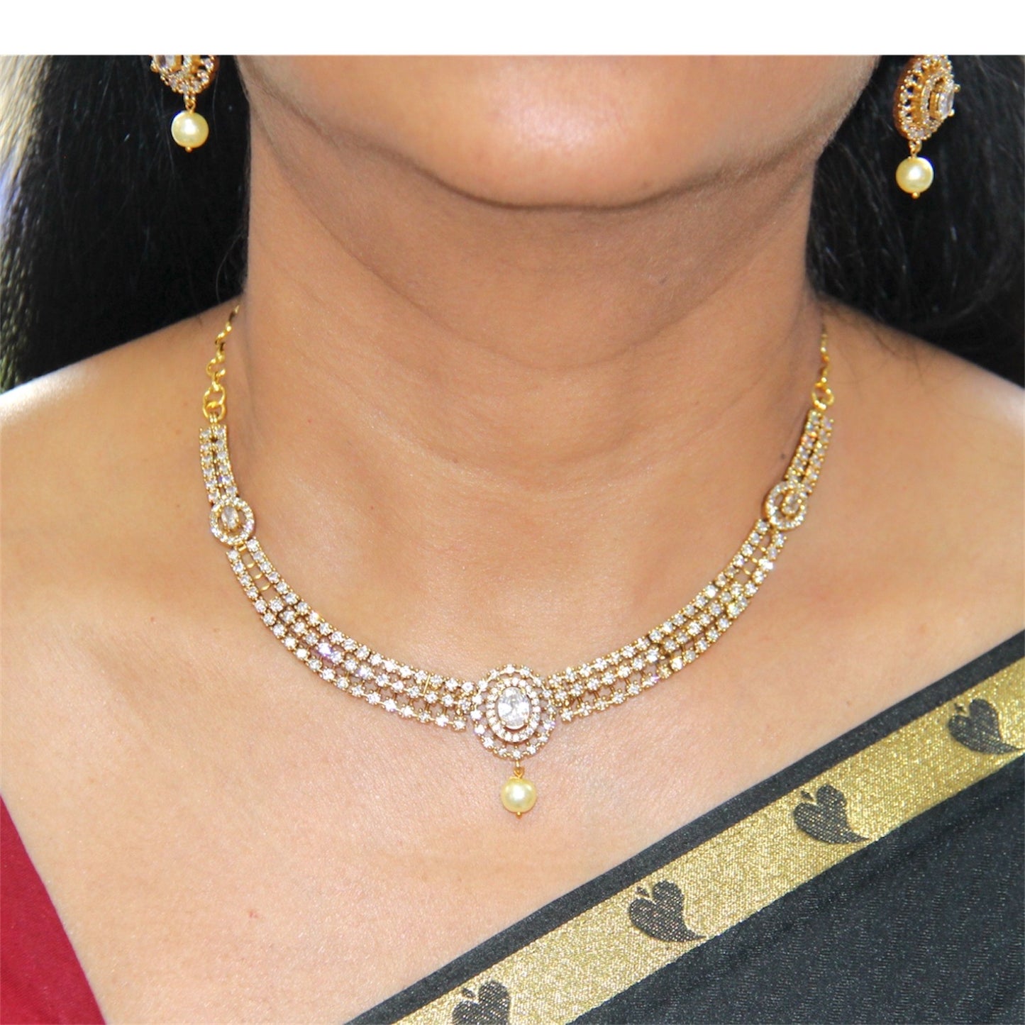 Diamond Lookalike Neckwear Set
