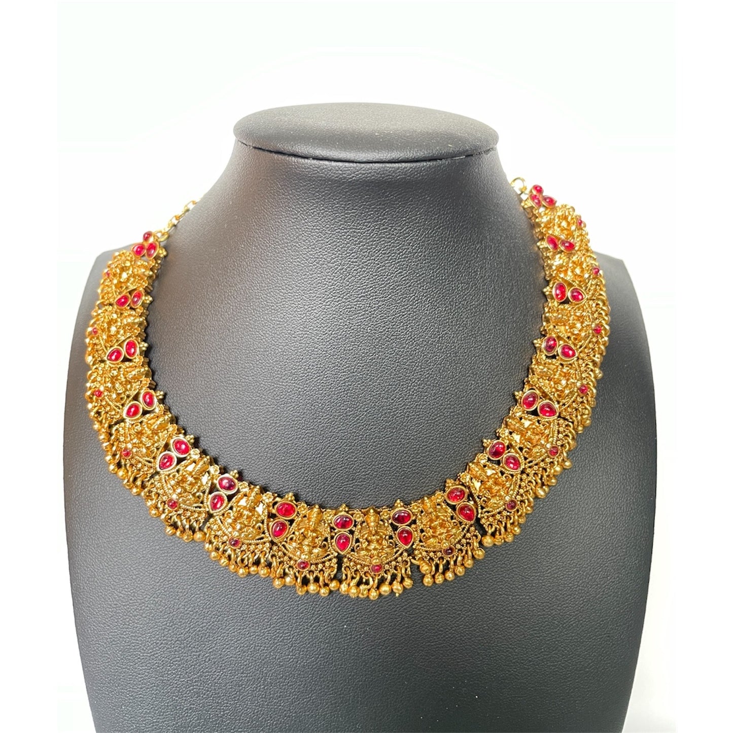 Red stone Lakshmi Necklace