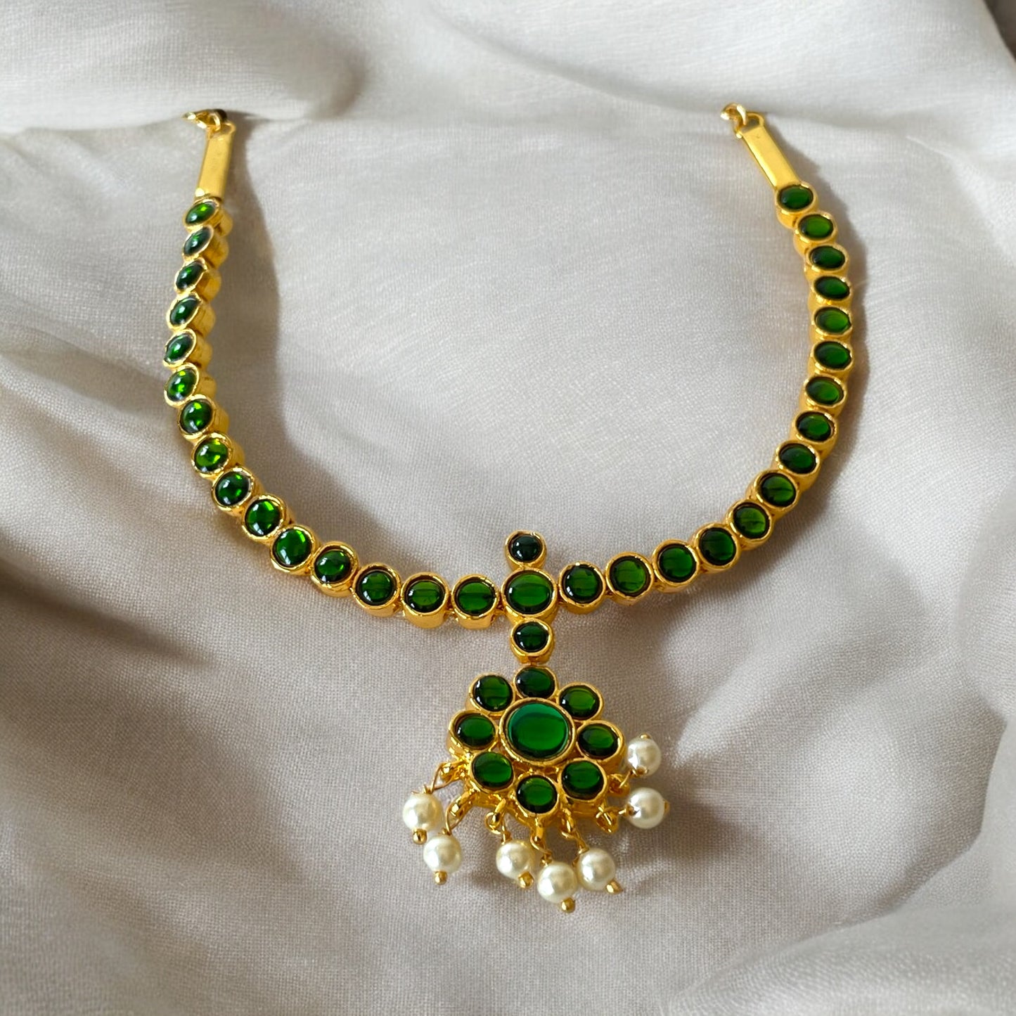 Traditional Attigai Neckwear Set- Green