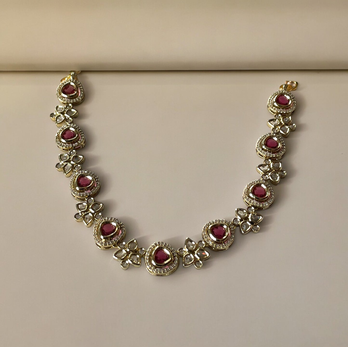 Elegant Red Floral Neckwear Set