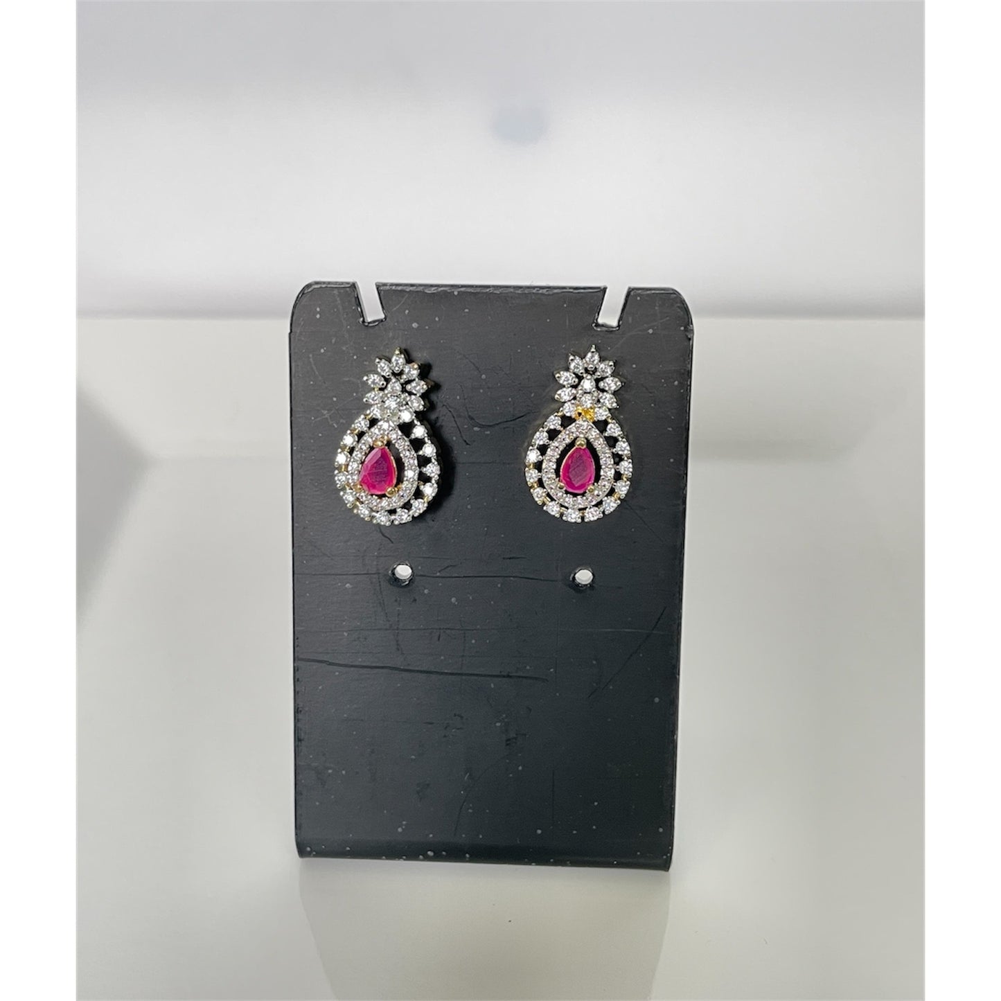 AD red stone diamond like neckwear set