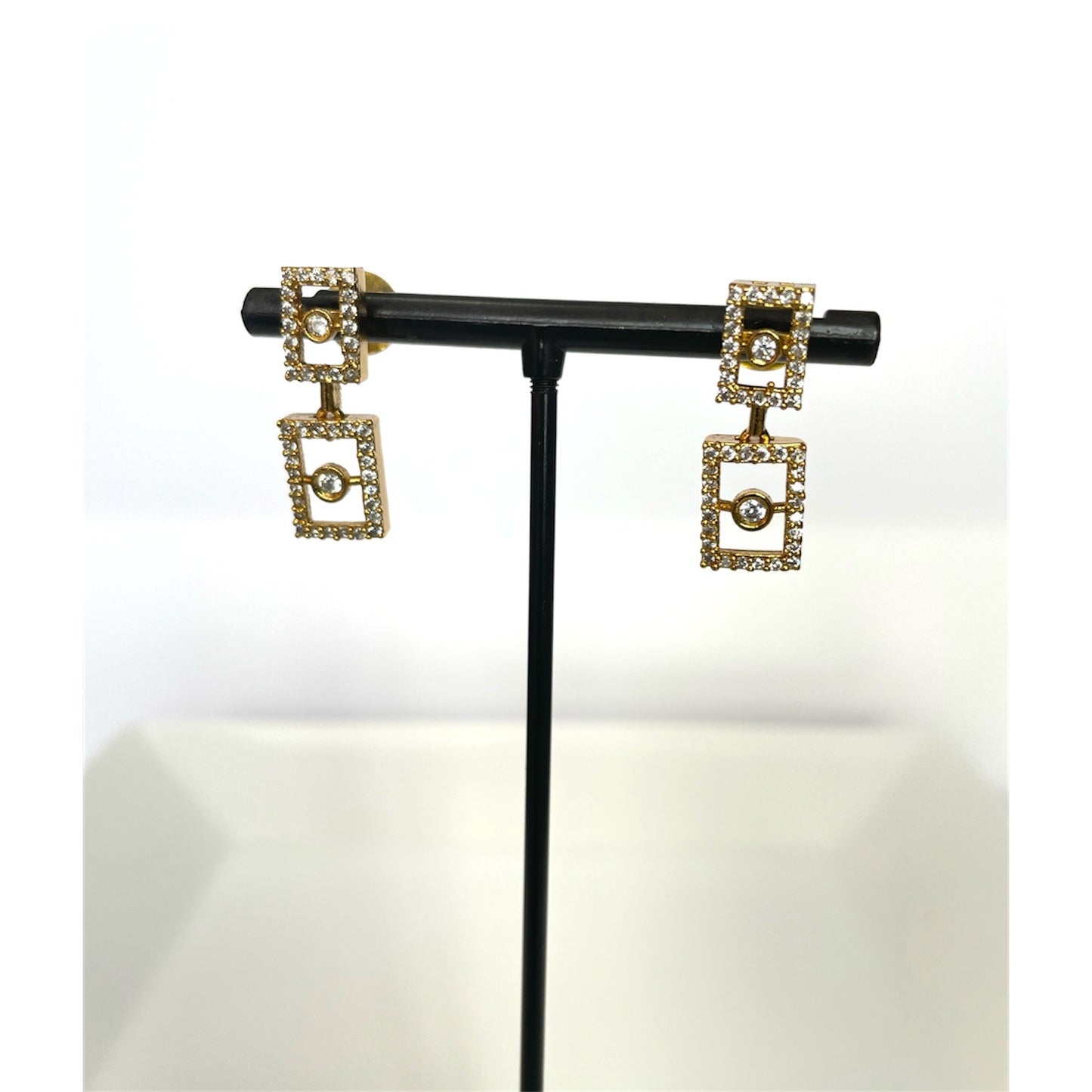 Elegant square stone neckwear set