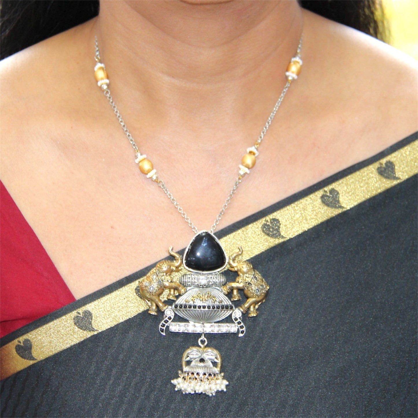 Two Tone Black Neckwear Set