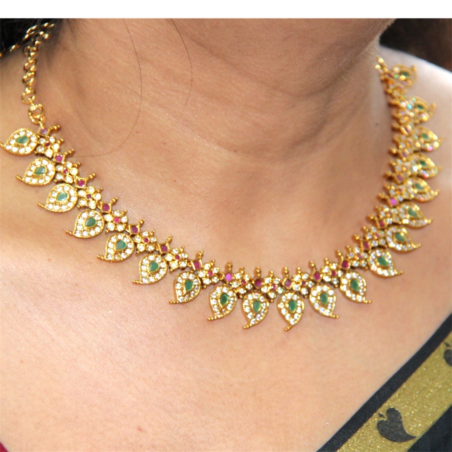 White/Green Manga Neckwear Set