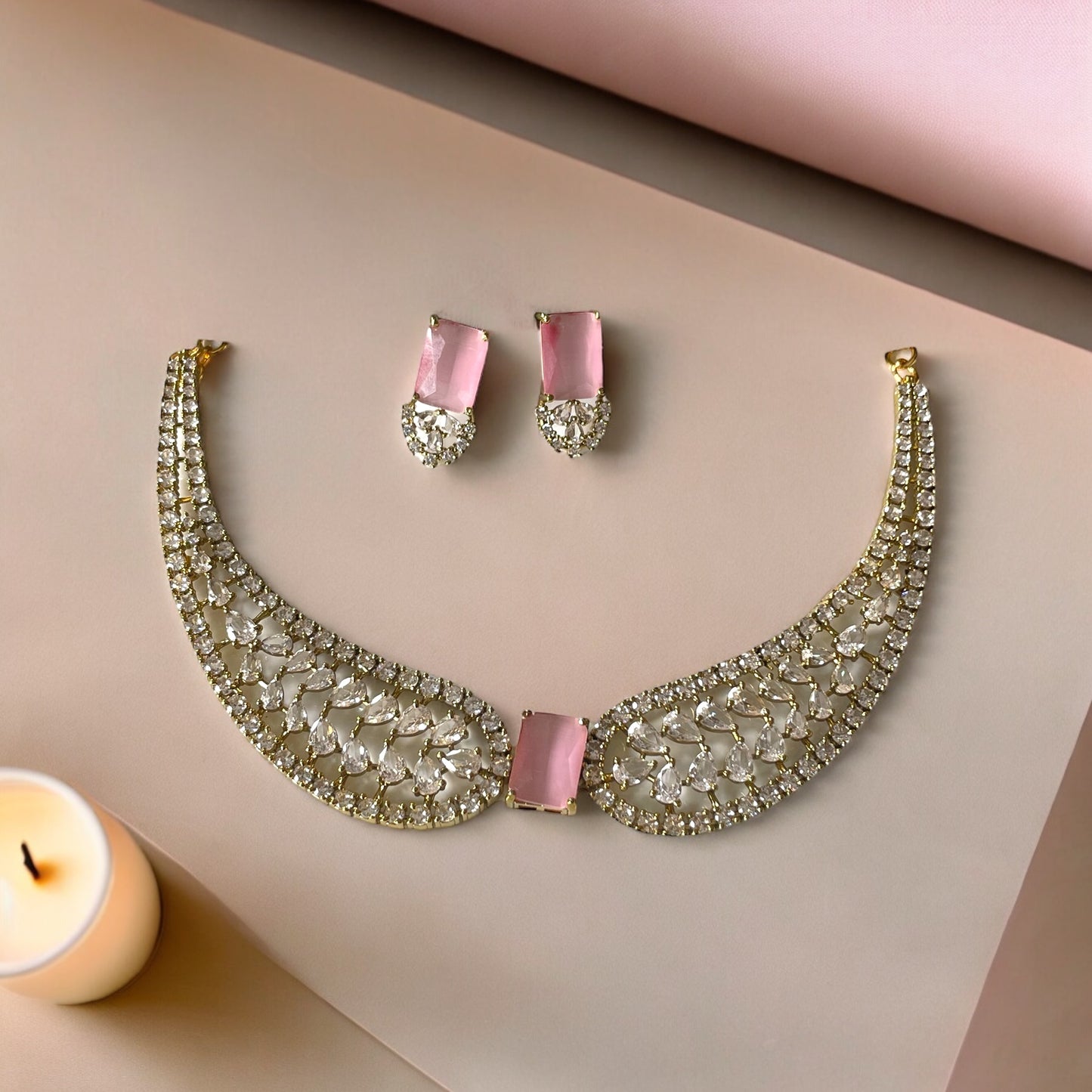 Pastel Pink Neckwear Set